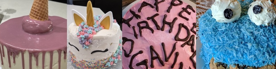 Collage of different kinds of cakes