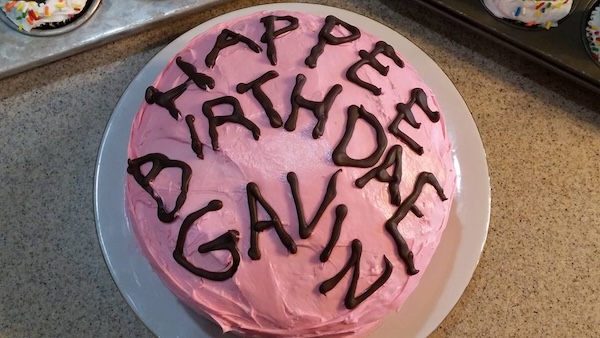 Loose replica of Hagrid's cake from Harry Potter